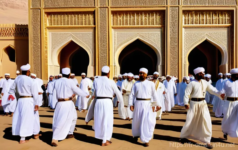 오만 전통 춤 알라즈하 - Image Prompt 1: The Valiant Dance of Al-Razhah**